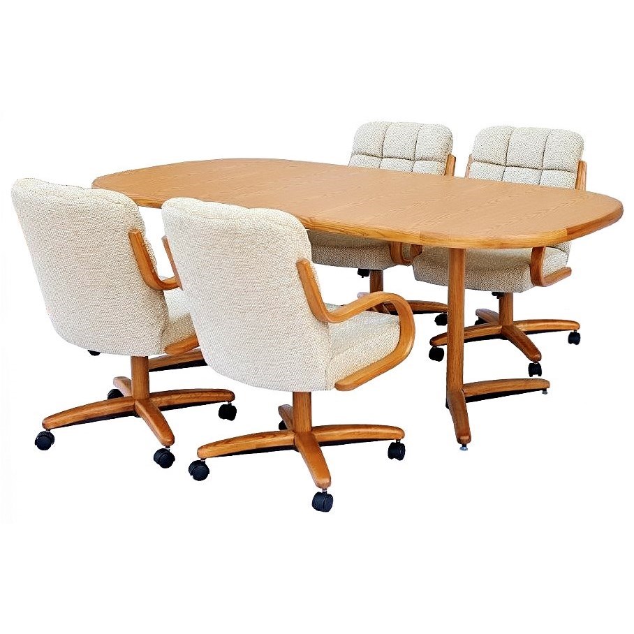 Chromcraft Custom Dining C824M+C456AM+4xCM117M+C936AM 5 Piece Dining